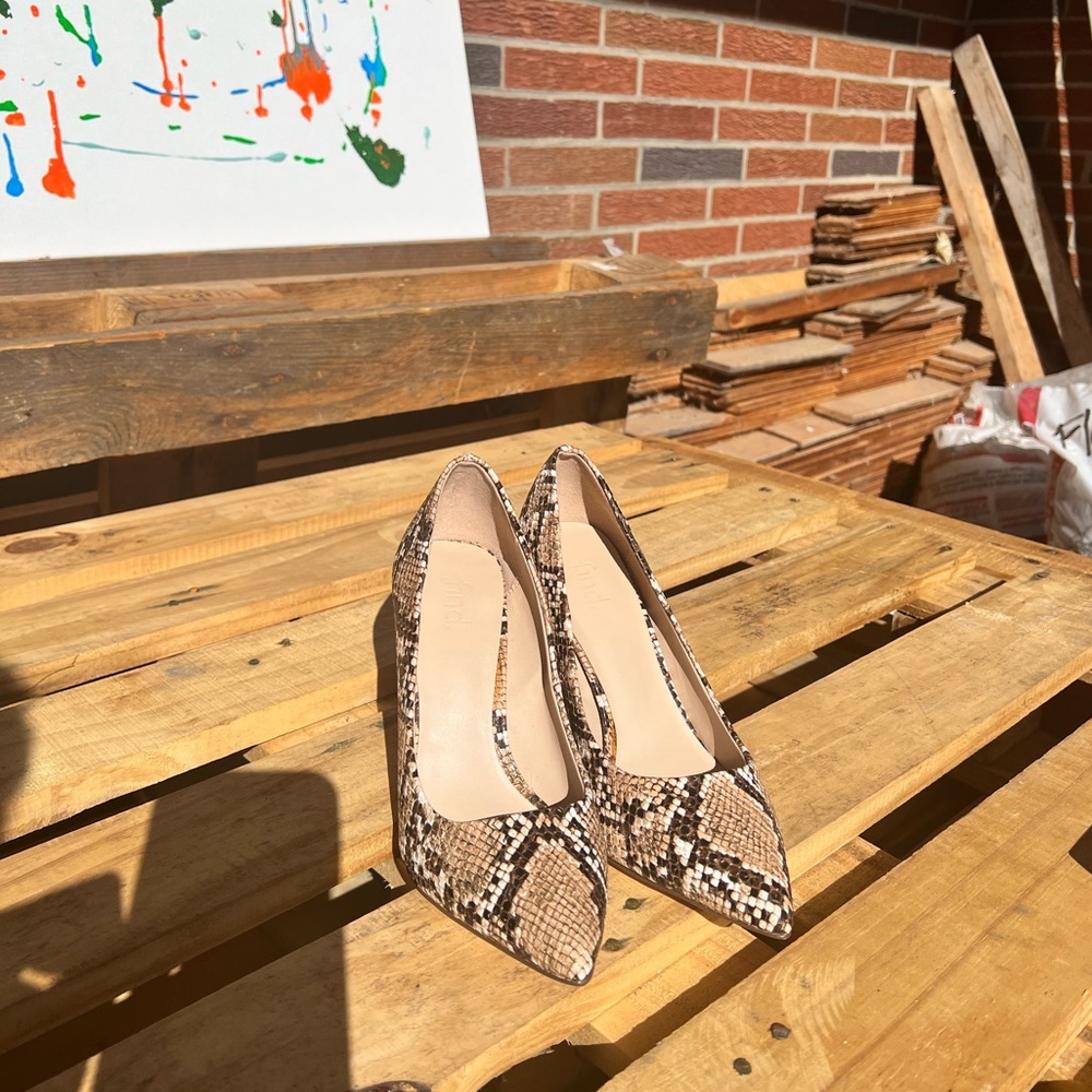 High Heels for Women,Pointed Toe Heels, Pumps, Closed Toe Heels,Snakeskin Heels